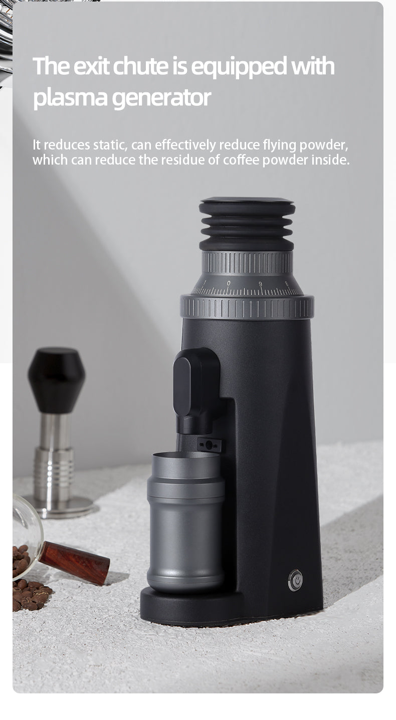 STARSEEKER EDGE63 Electric Coffee Grinder 63mm Cone Burr Espresso Brew Stepped fineness adjustment Bean Grinder Plasma Black