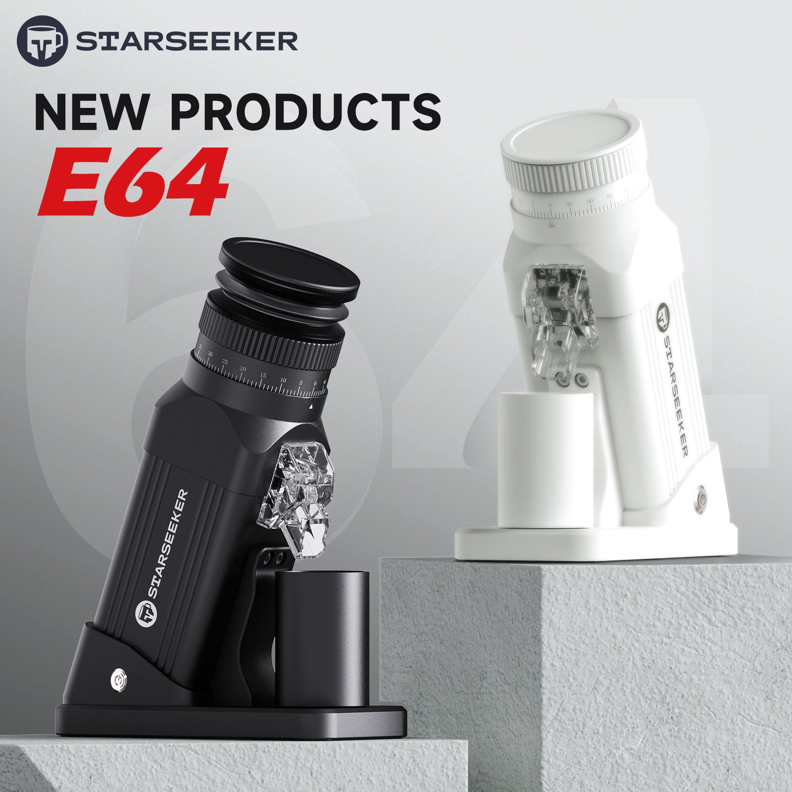 STARSEEKER E64 Electric Coffee Grinder 64MM Espresso Titanium Flat bur