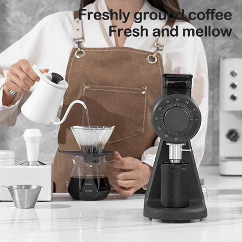 STARSEEKER AK74 Electric Bean Grinder 74mm Titanium Flat Knife Espresso Hand-brewed Coffee Home Commercial adjustable speed Coffee Burr Grinder with timer