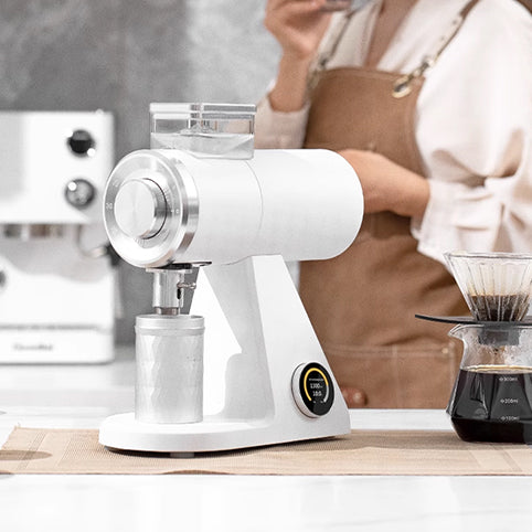 STARSEEKER AK74 Electric Bean Grinder 74mm Titanium Flat Knife Espresso Hand-brewed Coffee Home Commercial adjustable speed Coffee Burr Grinder with timer