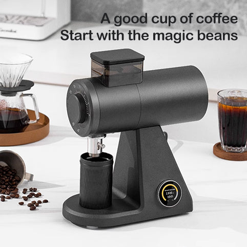 STARSEEKER AK74 Electric Bean Grinder 74mm Titanium Flat Knife Espresso Hand-brewed Coffee Home Commercial adjustable speed Coffee Burr Grinder with timer
