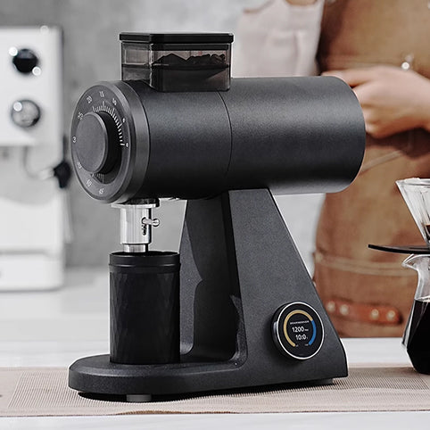STARSEEKER AK74 Electric Bean Grinder 74mm Titanium Flat Knife Espresso Hand-brewed Coffee Home Commercial adjustable speed Coffee Burr Grinder with timer