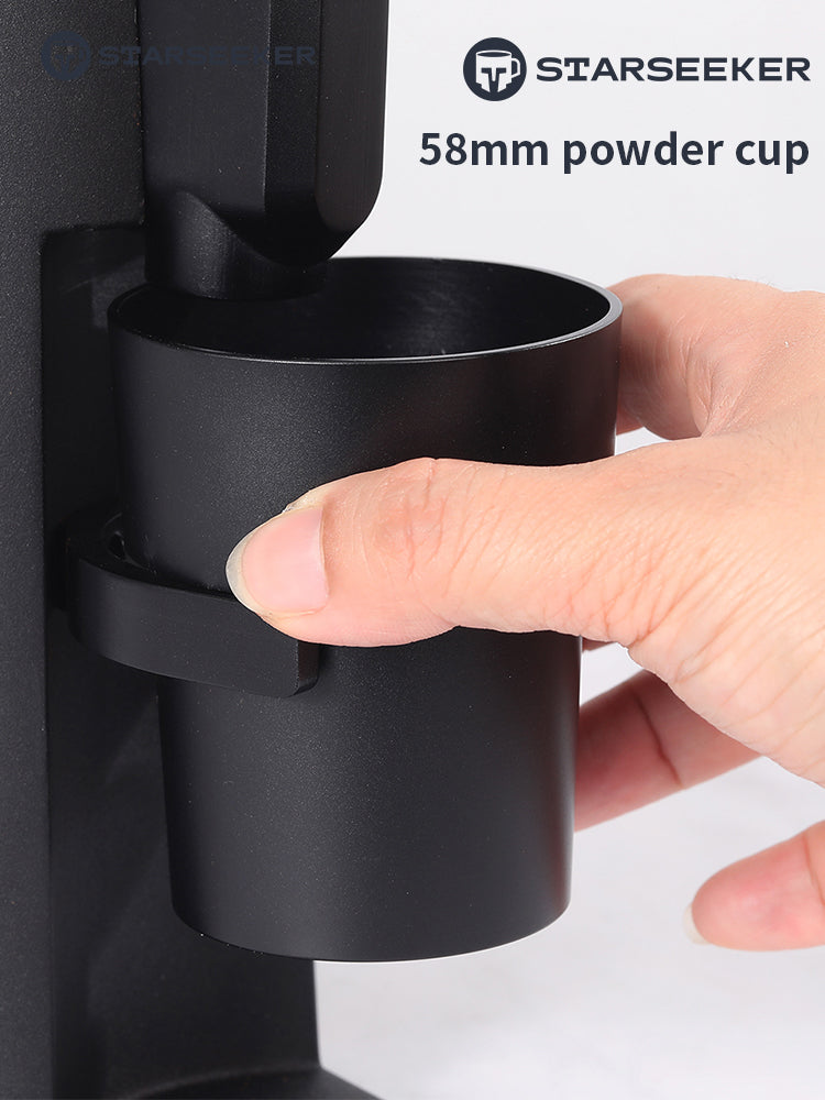 STARSEEKER EDGE Electric Coffee Grinder Aluminum Automatic Coffee Bean Grinder for French Press Drip Coffee and Espresso Removable Fineness Adjustment Magnetic Suction Port with Cup