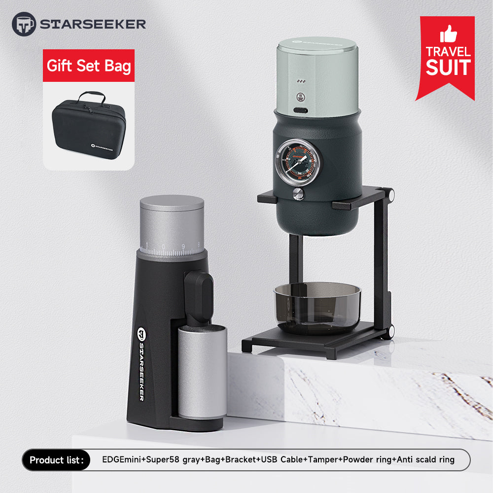EDGE Mini Portable Coffee Grinder - 38mm Conical Burrs, USB-C Fast Charge, 50 Grinds per Charge