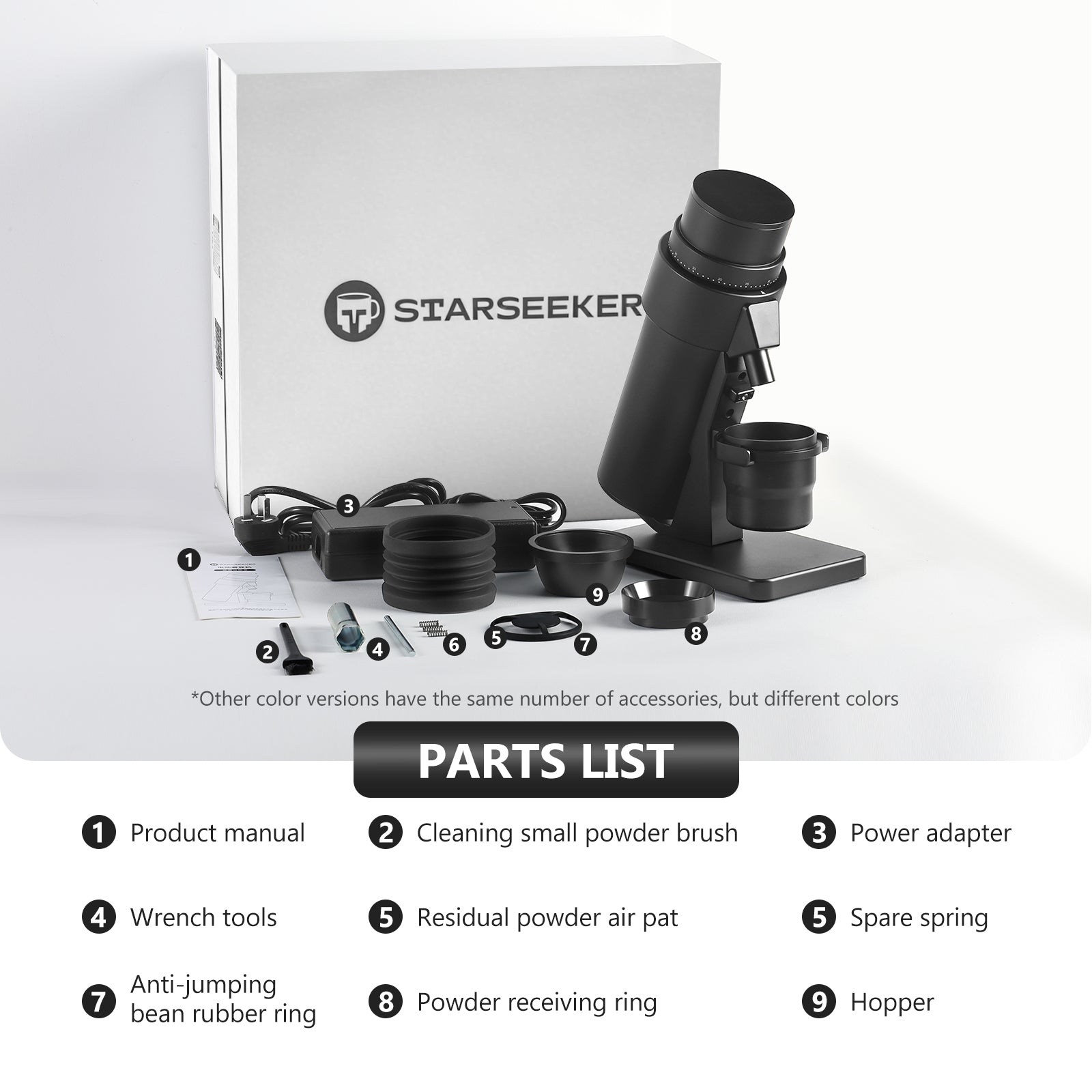STARSEEKER EDGE Plus Electric Coffee Grinder,63MM Burr Coffee Grinder