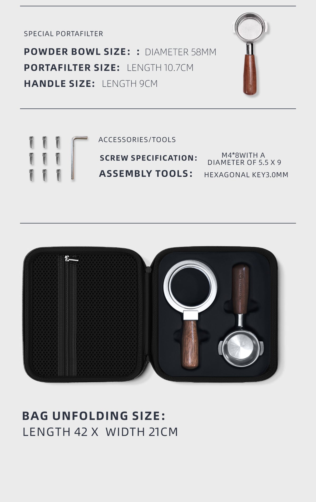 STARSEEKER Super58 ボトムレスポルタフィルタ仕様 Starseeker Super 58 Espresso Bottomless Portafilter Kit – STARSEEKER