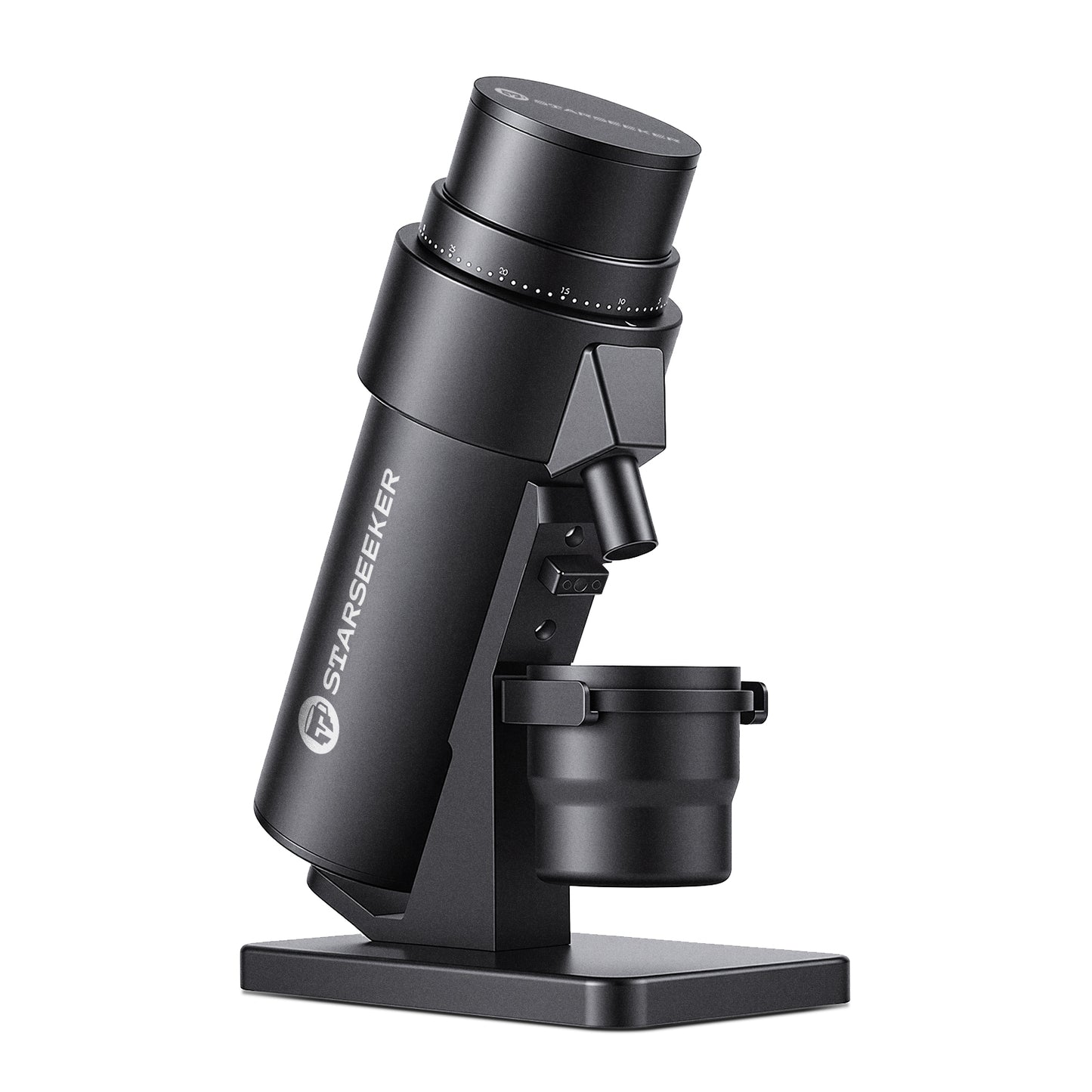 STARSEEKER EDGE Plus Elektrische Kaffeemühle, 63-mm-Kaffeemühle mit Mahlwerk, Handmühle für Kaffeebohnen, stufenlose Feinheitseinstellung, abnehmbarer magnetischer Sauganschluss