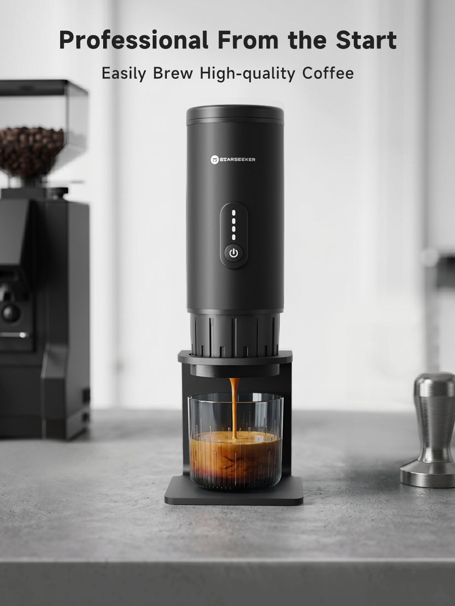 STARSEEKER S51 Portable Coffee Maker Travel Electric Capsule Espresso Machine With USB-C Wireless Heating Bottomless Extraction