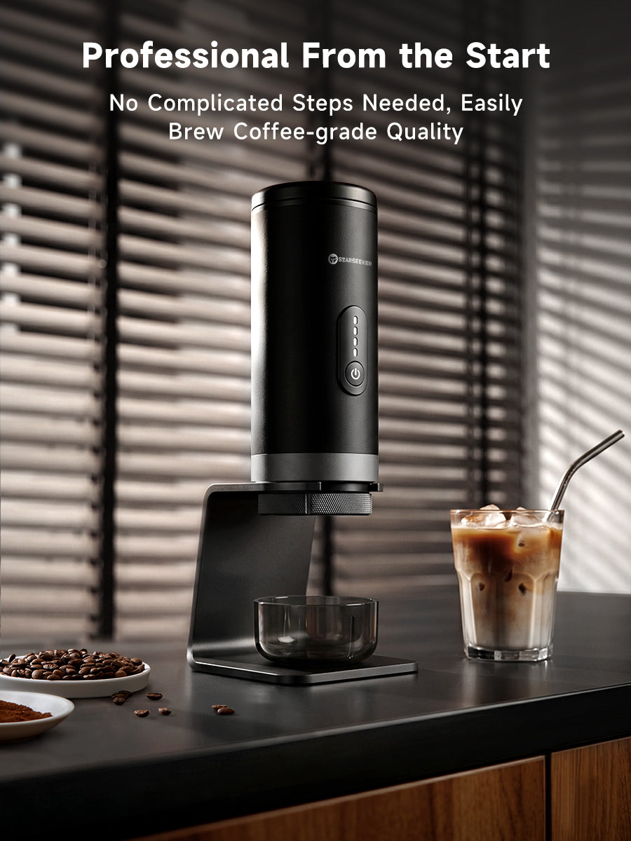 STARSEEKER S58 Portable Coffee Maker Travel Electric Capsule Espresso Machine With USB-C Wireless Heating Bottomless Extraction