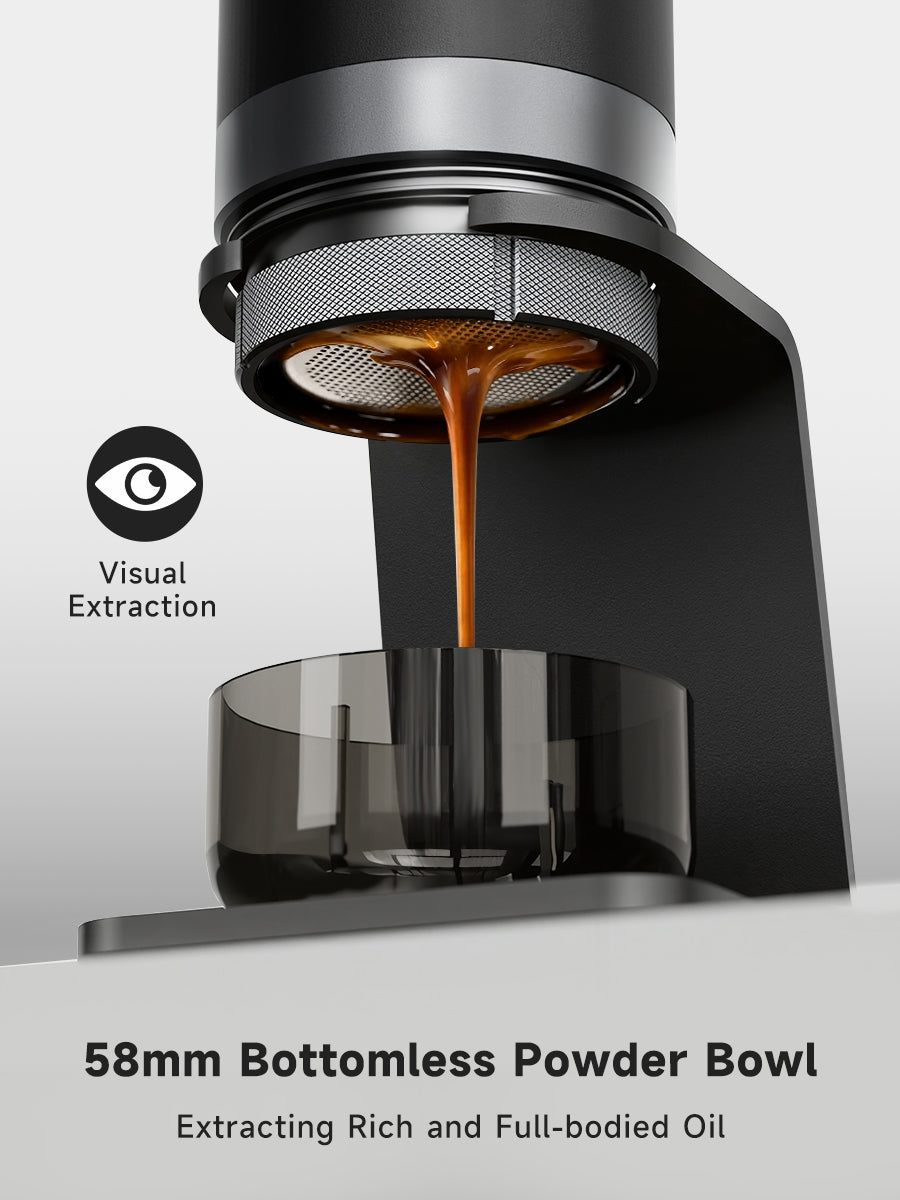 STARSEEKER S58 Portable Coffee Maker Travel Electric Capsule Espresso Machine With USB-C Wireless Heating Bottomless Extraction