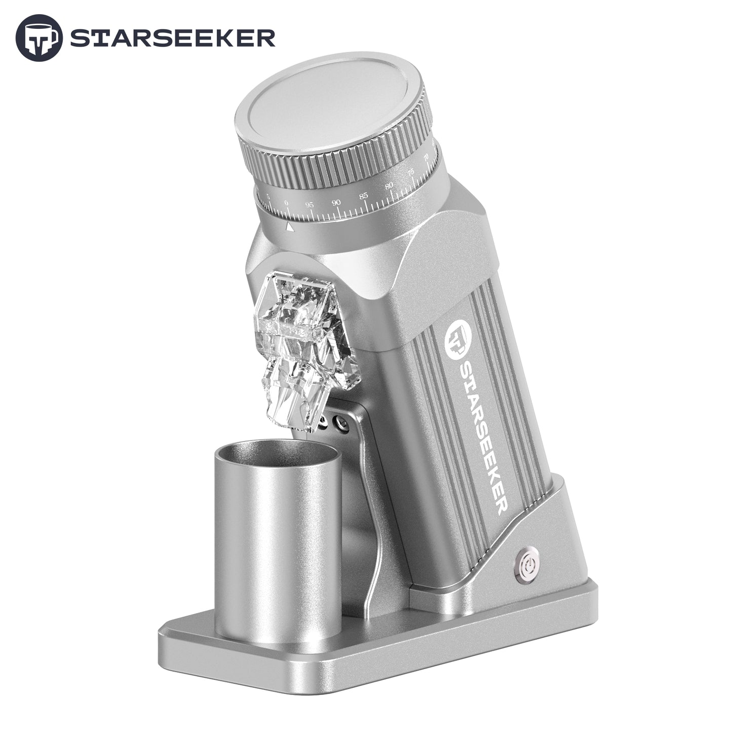 STARSEEKER E64 Electric Coffee Grinder 64MM Espresso Titanium Flat burr Stepless Fineness Adjustment Home Bean Grinder