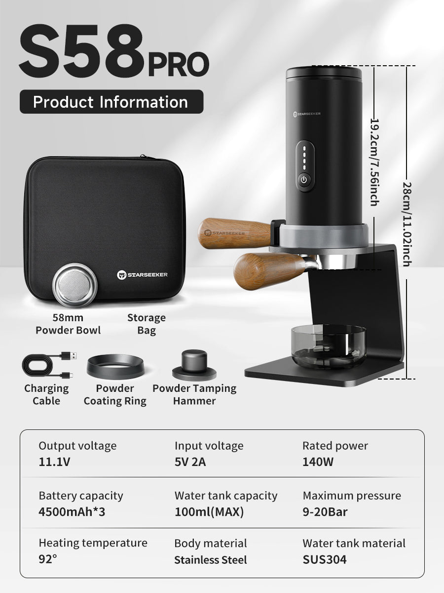 STARSEEKER S58 Portable Coffee Maker Travel Electric Capsule Espresso