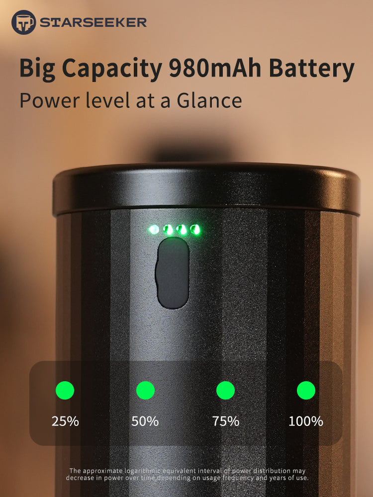 STARSEEKER 2-in-1 Black Burr Coffee Grinder - Manual & Electric, 40MM