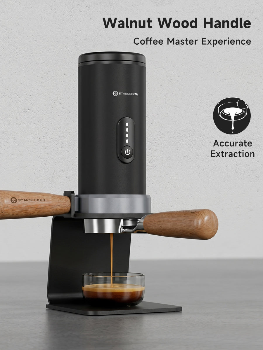 STARSEEKER S58 Portable Coffee Maker Travel Electric Capsule Espresso Machine With USB-C Wireless Heating Bottomless Extraction