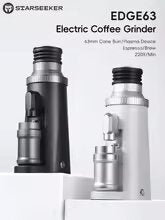 STARSEEKER EDGE63 Electric Coffee Grinder 63mm Cone Burr Espresso Brew Stepped Fineness Adjustment Bean Grinder Plasma Black
